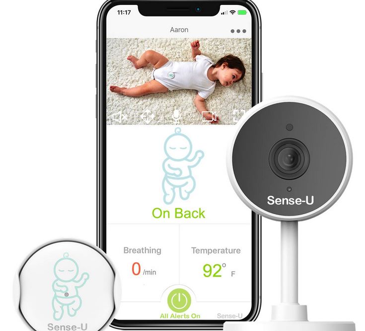 Sense U Video Breathing Baby Monitor Connected Crib